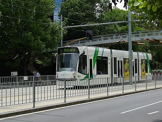 A tram in Melbourne, Australia
