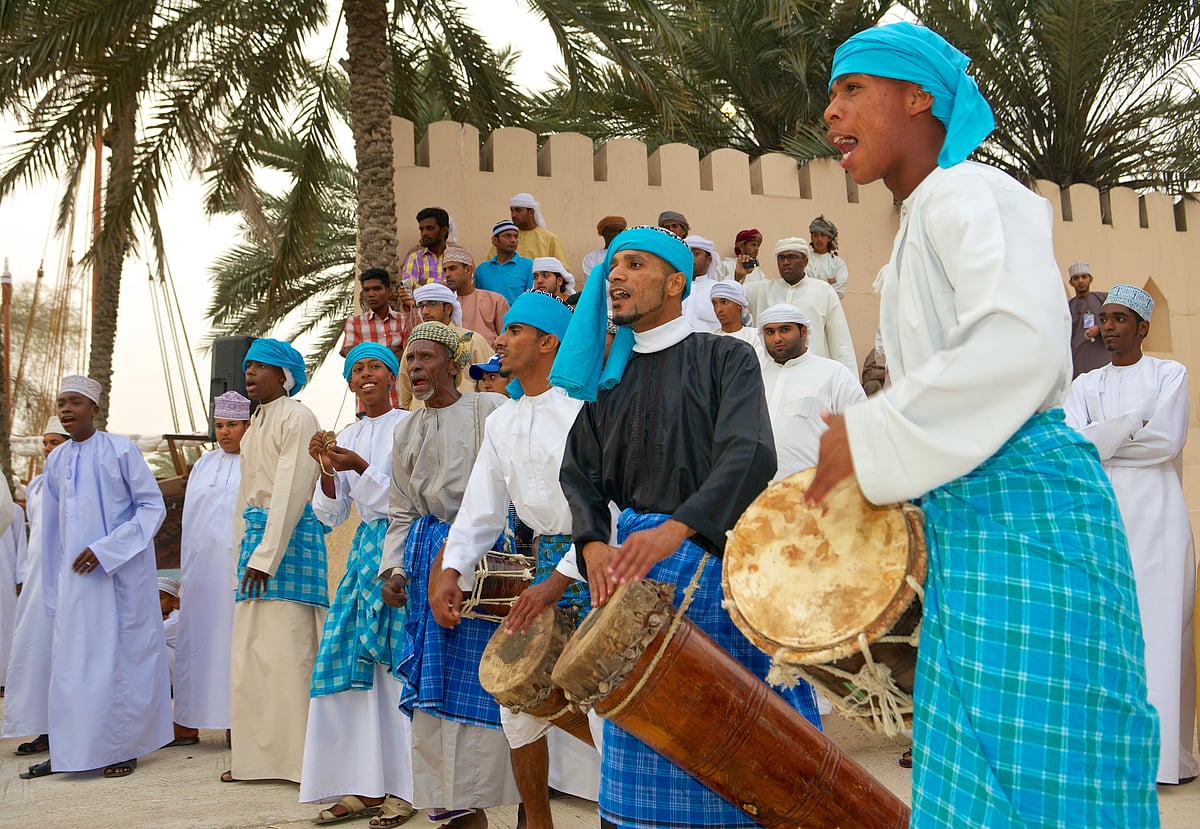 A traditional performance in Oman