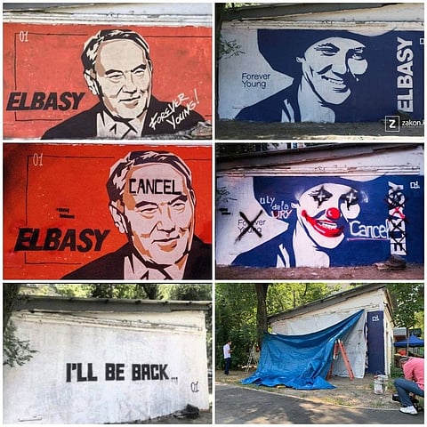 One of Cas's most famous works was a mural of Nazarbayev with the words ‘Forever Young’, ‘Elbasy’ (leader of the nation), and ‘01’ (his nickname)