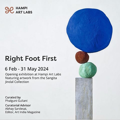 The inaugural exhibition at Hampi Art Labs is Right Foot First