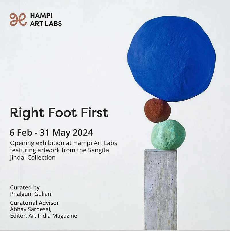 The inaugural exhibition at Hampi Art Labs is Right Foot First