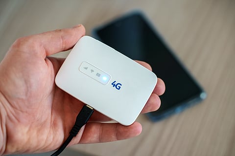 A portable wifi with 4G internet