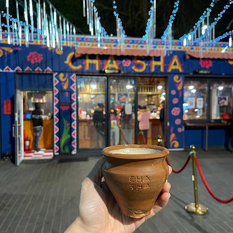 Cha Sha brews tea Indian style