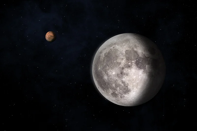 Conjunction Moon and Mars