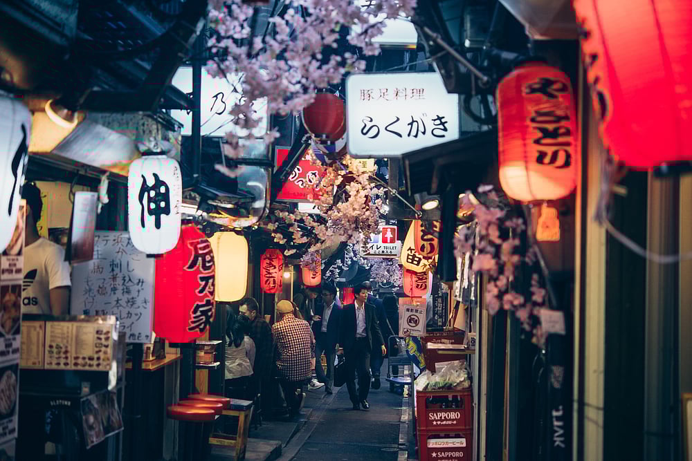 Omoide Yokocho is a famous drinking and eating quarter in Shinjuku district in Tokyo