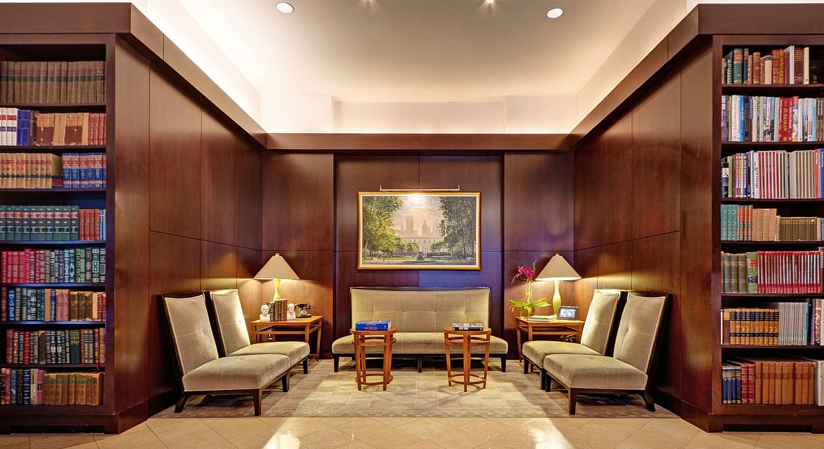 The Library Hotel in New York City has an interesting theme that runs from the lobby to each of the 10 floors and 60 rooms