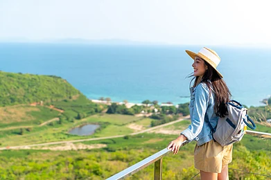 Shutterstock : A solo woman traveller on a journey