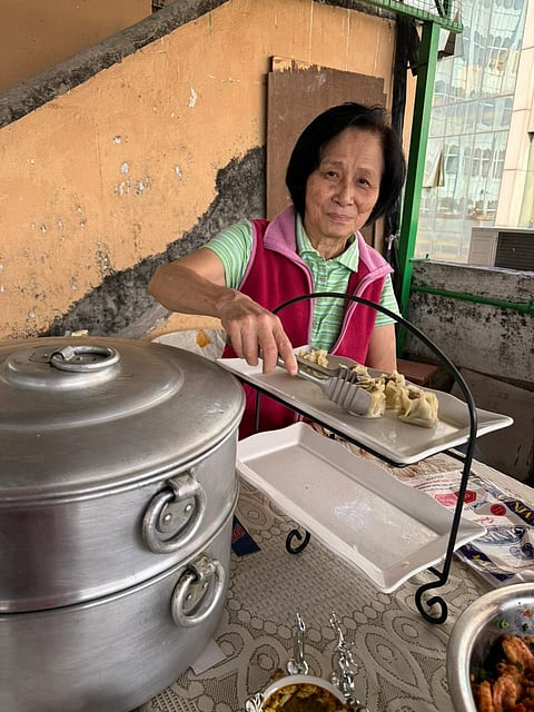 The food at the feast included delicate sui mai