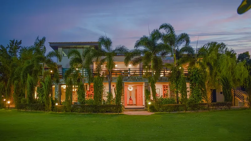 The facade of the resort