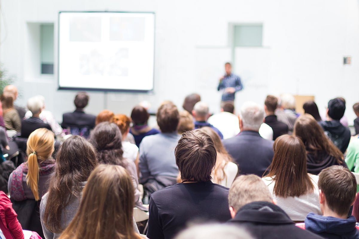 A seminar in progress