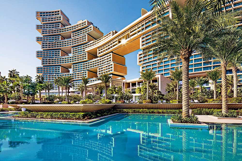 Atlantis The Royal,  with its gleaming facade of glass, steel and concrete