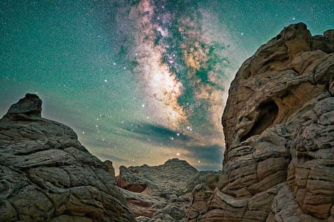 White Pocket in Vermilion Cliffs National Monument has a lunar-like landscape