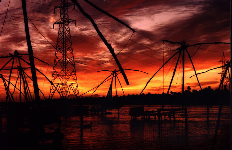 Sunset at Kumbalangi village