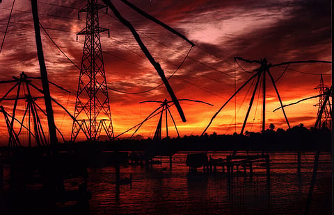 Sunset at Kumbalangi village
