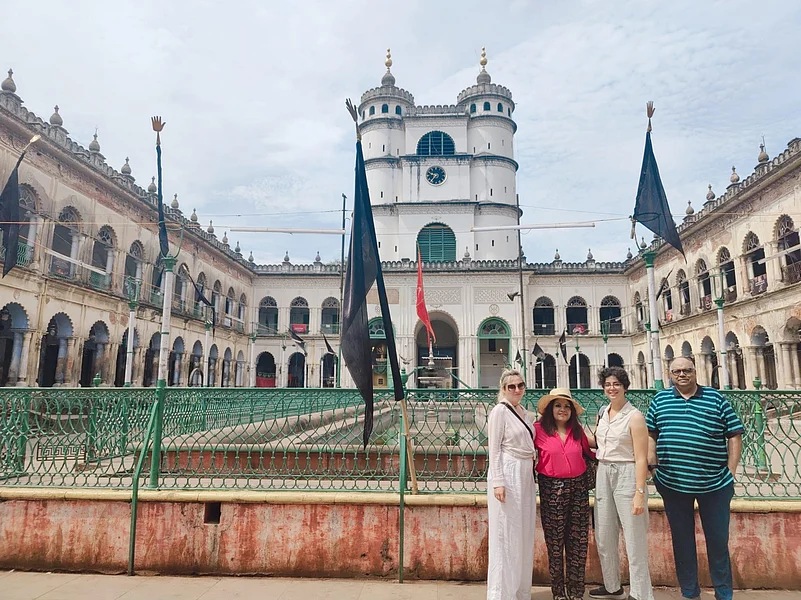 Guests during a heritage walk in Chandannagar with INTACH