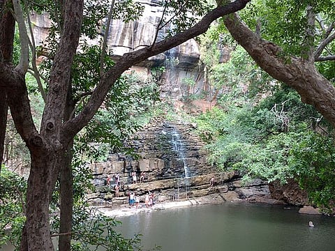 The Mallela Theertham Waterfall
