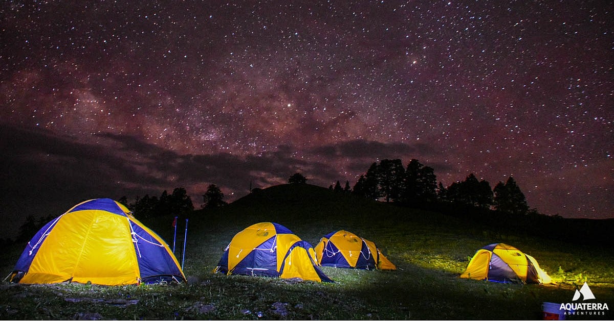 Camping under the stars
