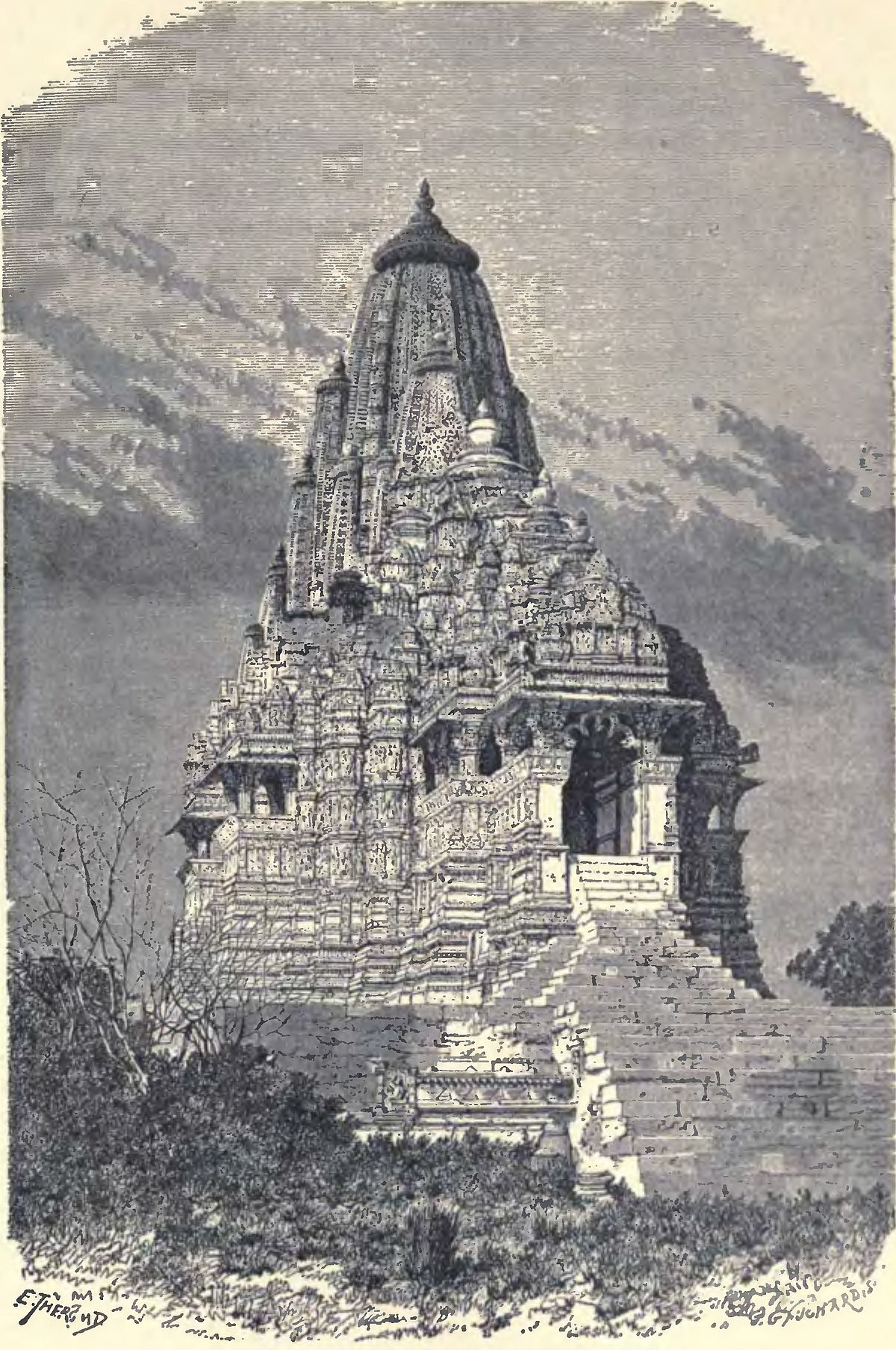 Temple of Mahadeva, Khajuraho, 1862-1937