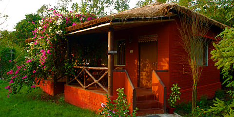 A resort cottage at the Sunderban Tiger Camp
