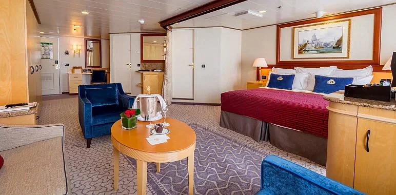 A Queen Suite on Cunard ships is a luxurious affair