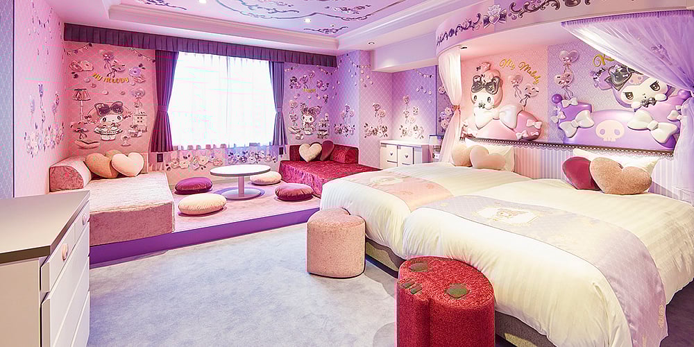 A Hello Kitty themed room