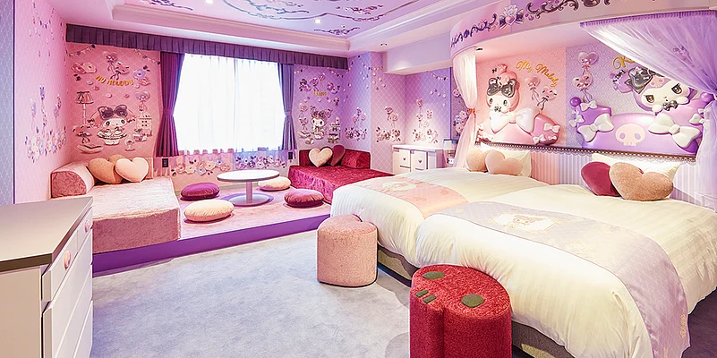 A Hello Kitty themed room