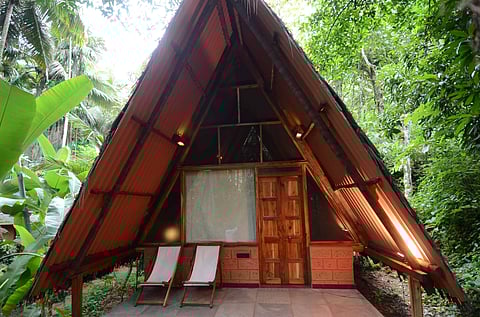 Cottages are built in the traditional style with sloping roofs, comfortable verandahs and great views