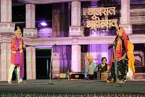 Bhavai is known for its distinctive blend of music, dance, and drama