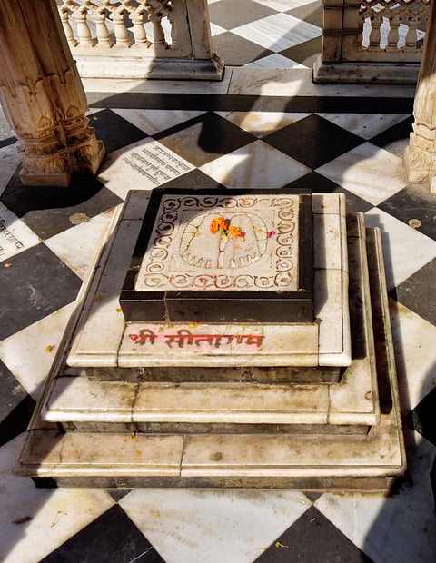 Sita's footprints in the Kanak Bhawan Temple