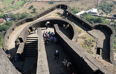 Lohagad Fort is famous for its breathtaking architecture
