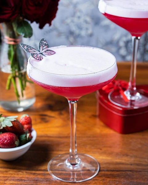 Butterfly High, which offers outdoor dining at certain locations, sets the atmosphere for a Valentine's Day celebration