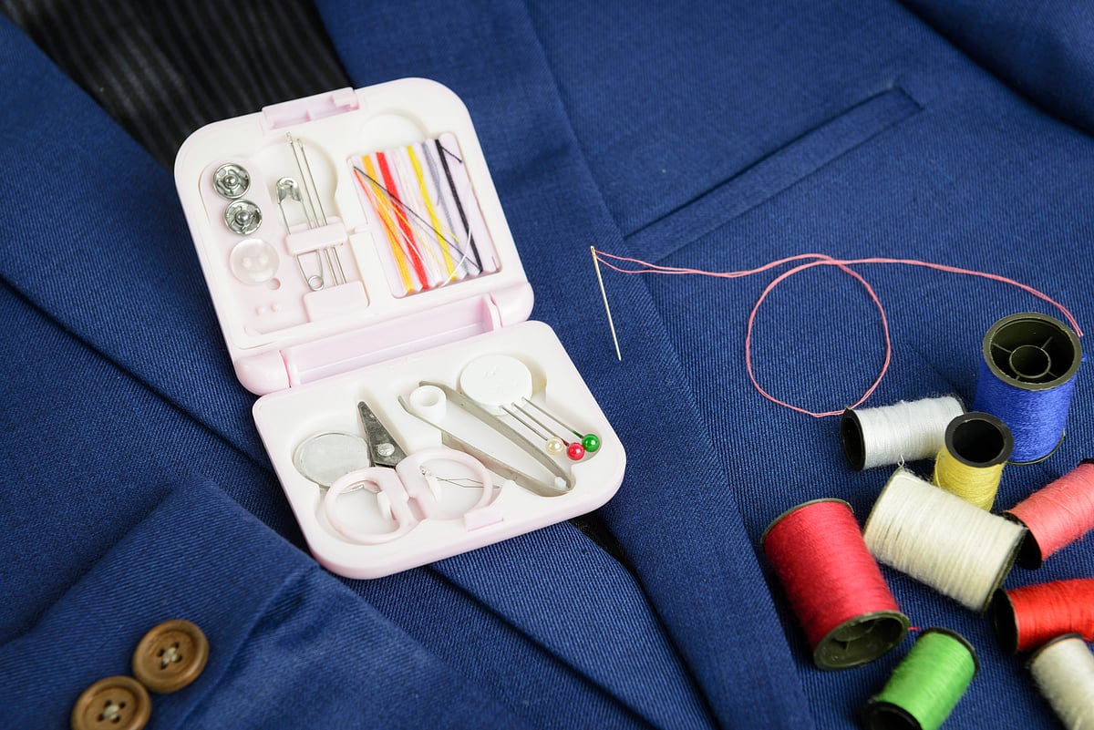 A travel sewing kit is a necessity if youre going to a destination wedding