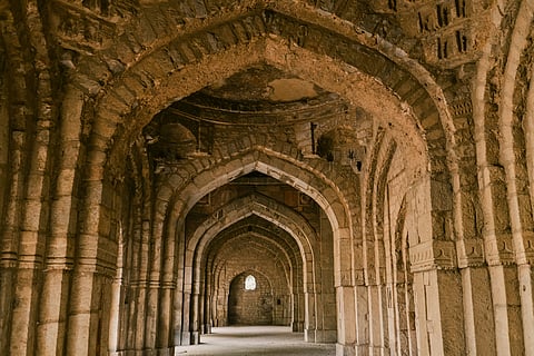Inside the Jamali Kamali mosque