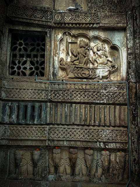 Walls of Hayagriva Madhava temple in Hajo