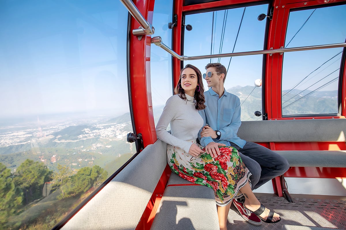 The cable car at Moksha Himalaya Spa Resort