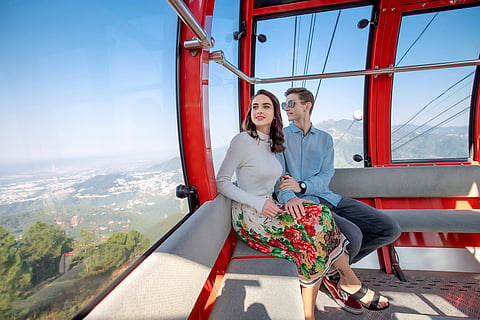 The cable car at Moksha Himalaya Spa Resort