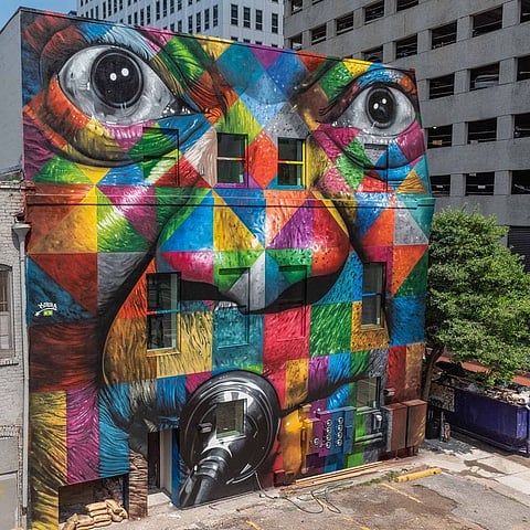 a mural of Eduardo Kobra, a Brazilian artist