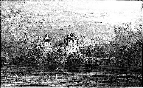 Letitia Elizabeth Landon (L. E. L.) in Fisher's Drawing Room Scrap Book, 1832/The Water Palace, Mandoo