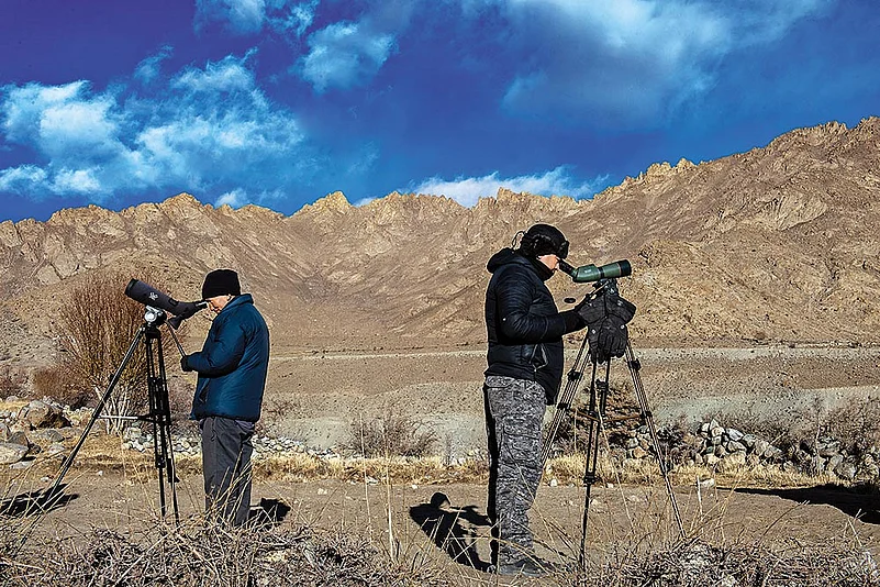 Spotters spend hours to catch a glimpse of the shan