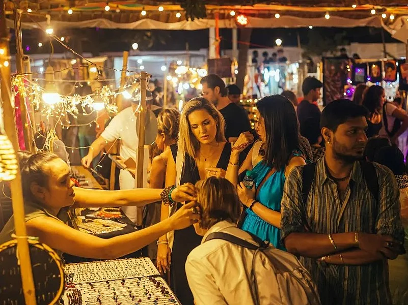 The Goa Collective Bazaar is a contemporary and chic market, held every Friday night at the renowned HillTop Goa, a hotspot for parties