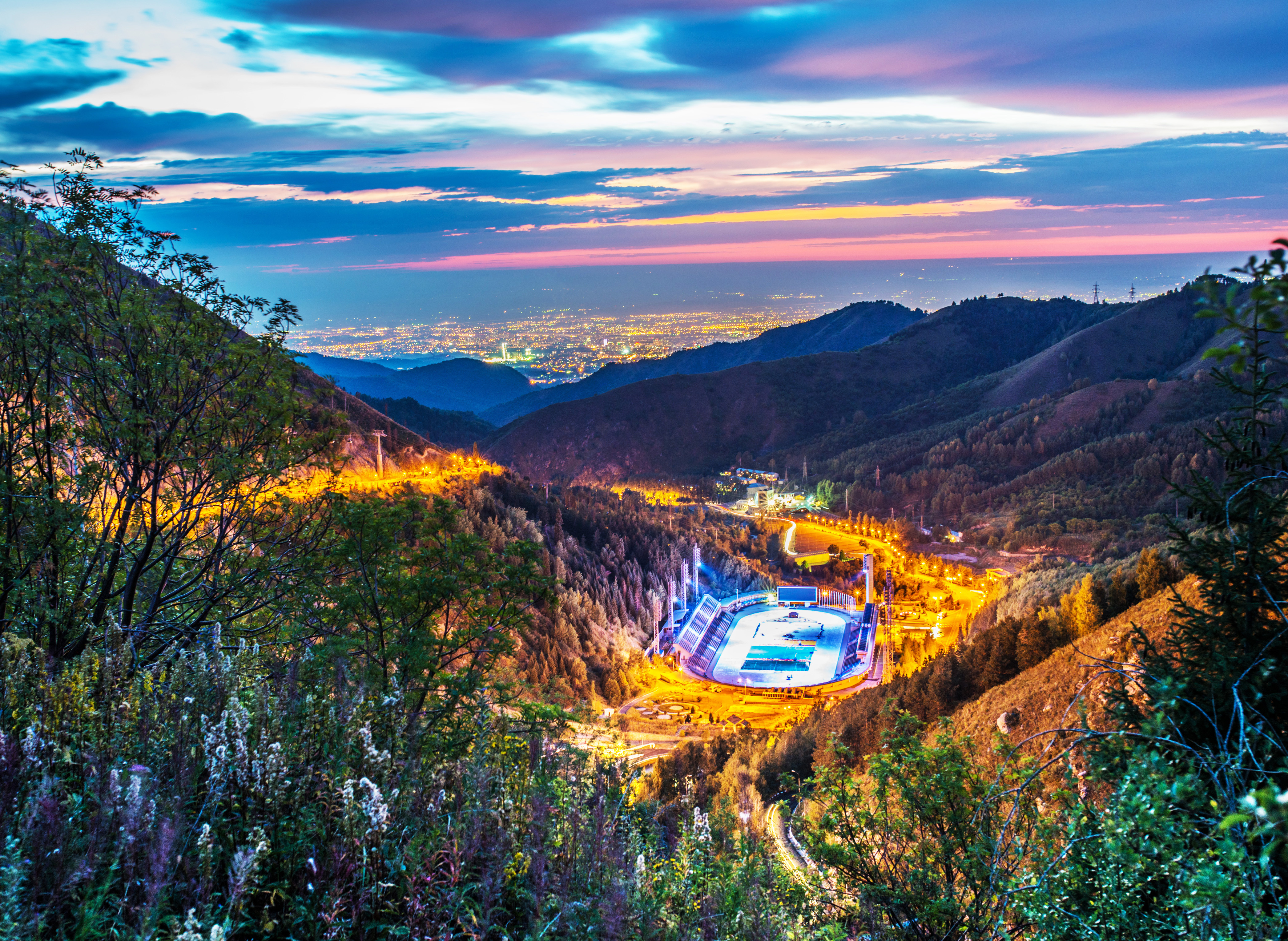 The speed skating rink in Almaty city, Kazakhstan