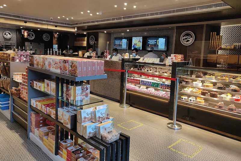 The newly opened two-floor Café Niloufer and Bakery - a posh and mammoth offshoot of the original