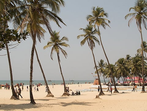 Colva beach can be a bit crowded now