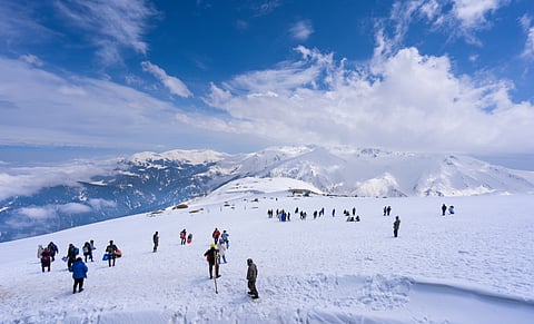 Skiing on Apharwat Peak is one of the main attractions in Gulmarg
