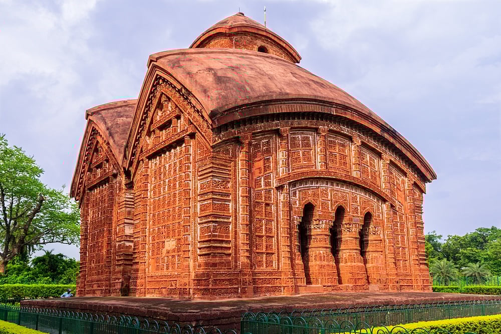A terracotta temple in Bishnupur 