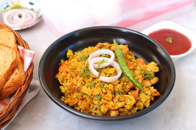 Akoori, the Parsi version of scrambled eggs