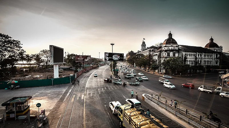 A view of Myanmar downtown