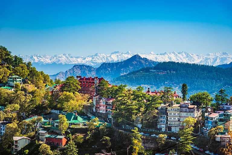 Beautiful panoramic cityscape of Shimla - Shutterstock