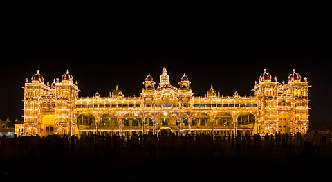 Mysore Palace during the Dasara festival