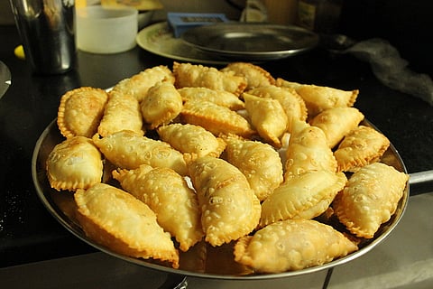 Gujiyas are made with a variety of fillings